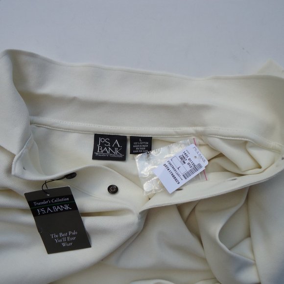 NWT. SIZE L. JOS. A. BANK The traveler long sleeve polo shirt. - Picture 4 of 16